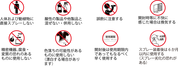 取り扱いのご注意の画像
